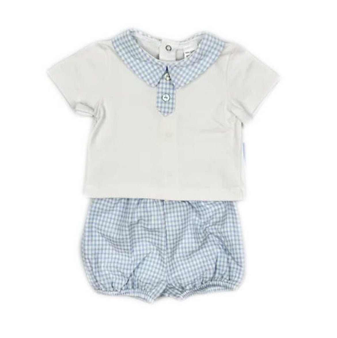 Sky Gingham Short Set